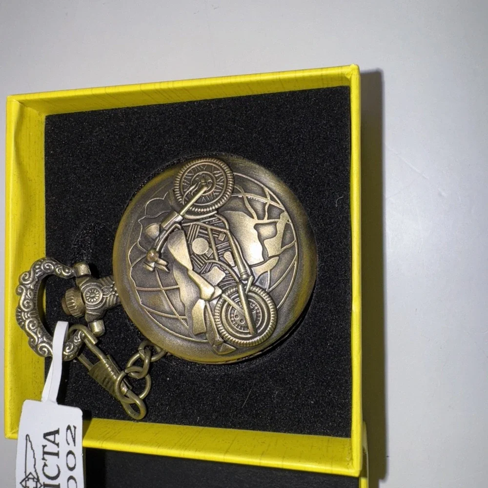 Invicta Men's Pocket Watch Vintage Road Warrior Chronograph White Dial 49002